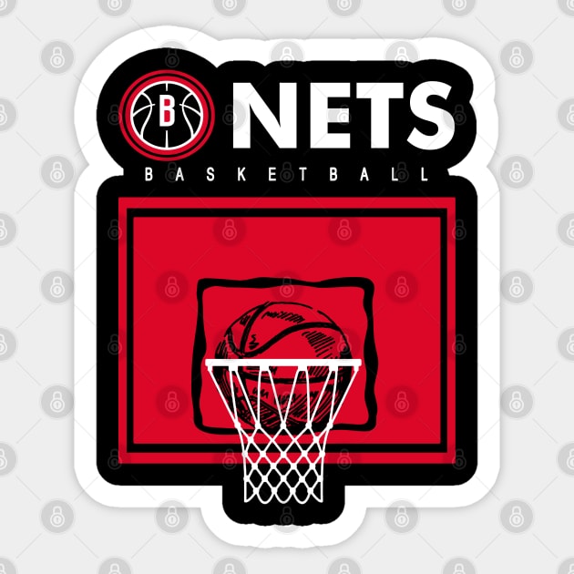 B Nets basketball Sticker by GLStyleDesigns